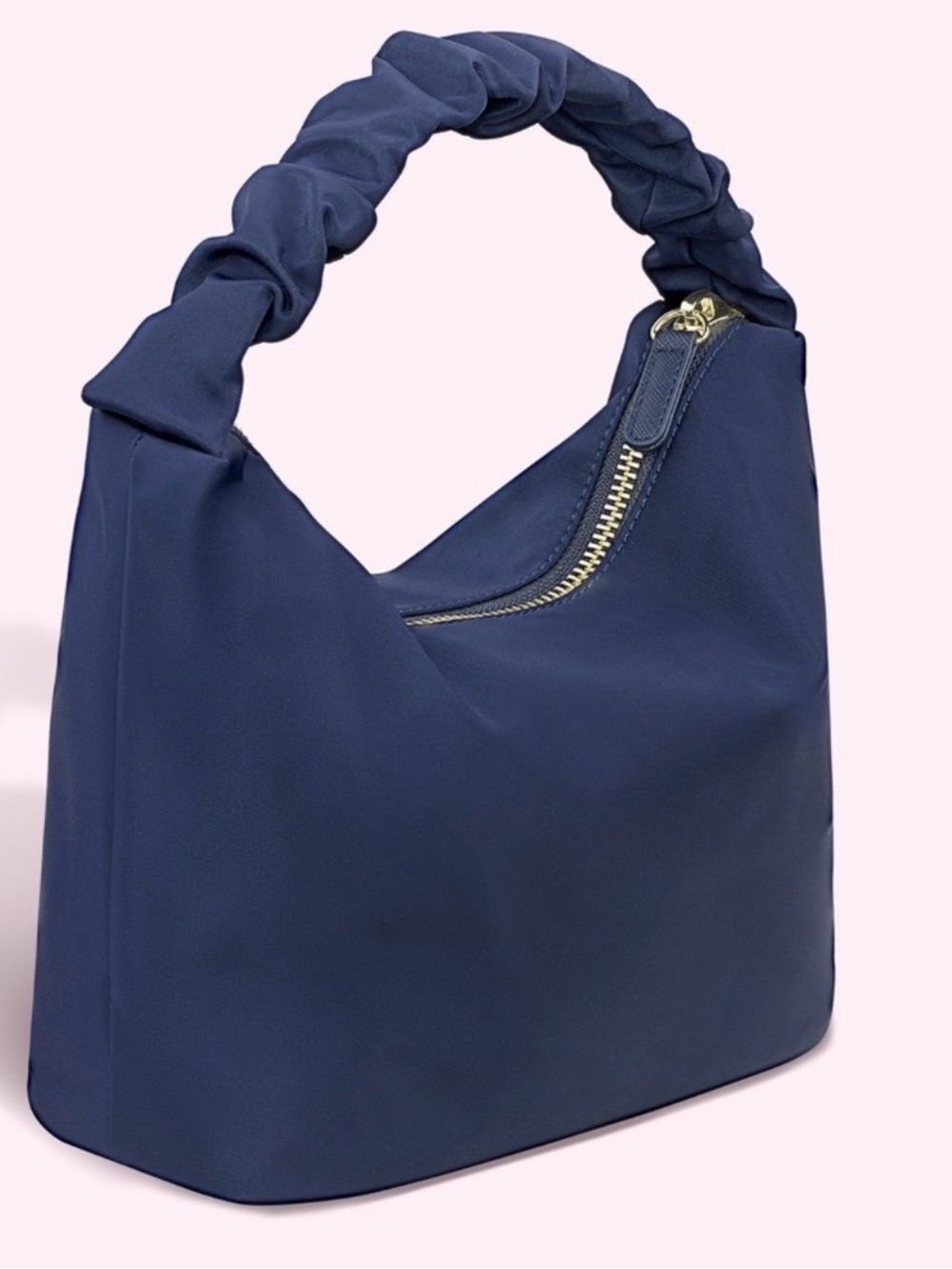 Stoney Clover Lane Navy Ruched Handle Bag
